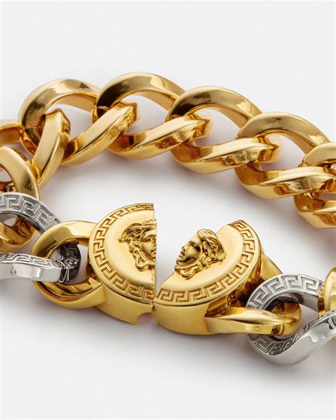 versace bracelet woman|Versace medusa chain bracelet.